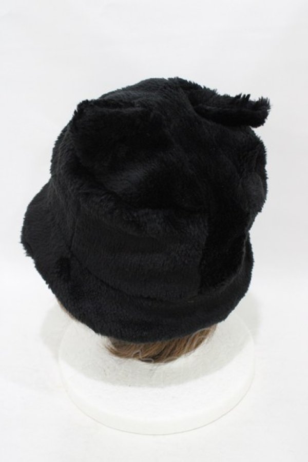 画像2: MILK / CATイヤーバケットハット  ブラック H-25-09-25-1003-ML-AC-KB-ZH (2)