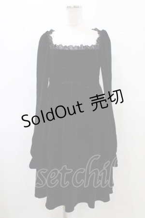 画像: KILL STAR / Imperia Long Sleeve Velvet Dress S 黒 H-25-09-25-1033-SL-OP-KB-ZH