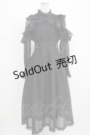 画像: couture BY ROJITA / ラッフルロングワンピース Free ブラック H-25-09-26-025-GO-OP-NS-ZH
