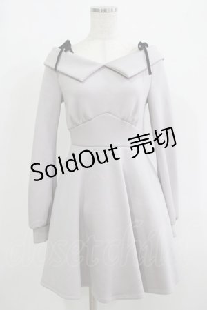 画像: An MILLE / ショルダーリボンスウェットワンピース Free チャコール H-25-09-26-026-EL-OP-NS-ZH