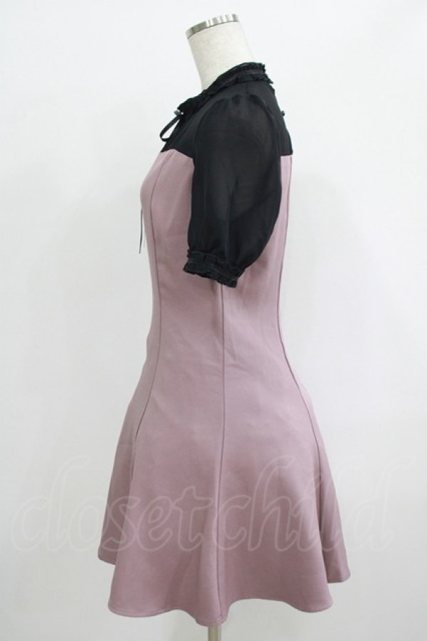 画像2: Rojita / 配色シフォン切替ワンピース Free ピンク H-25-09-26-031-LO-OP-NS-ZH (2)