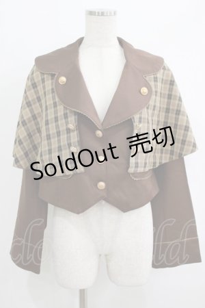 画像: Amavel / くまの探偵さん ケープセットジャケット Free ブラウン H-25-09-26-035-CA-JA-NS-ZH