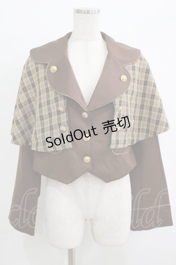 画像1: Amavel / くまの探偵さん ケープセットジャケット Free ブラウン H-25-09-26-035-CA-JA-NS-ZH (1)