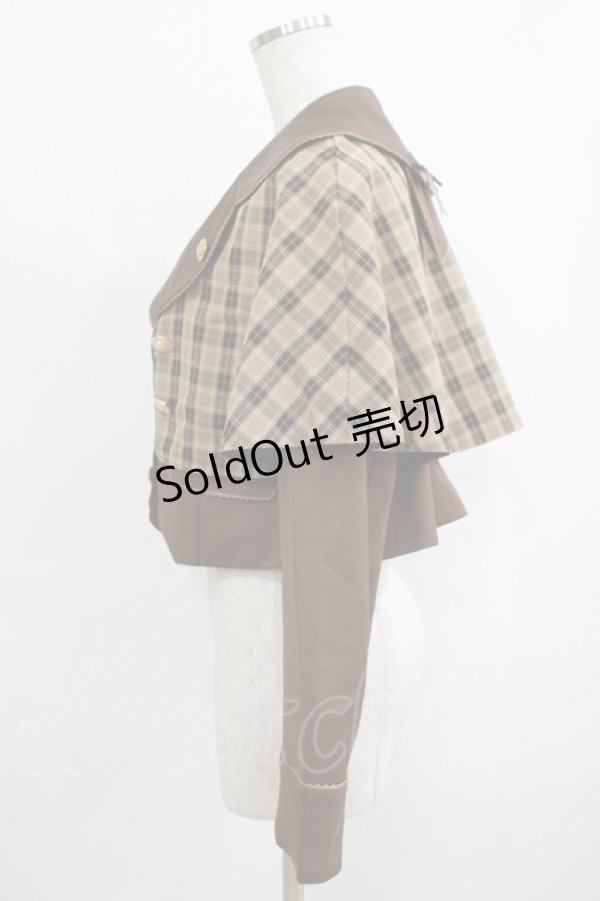 画像2: Amavel / くまの探偵さん ケープセットジャケット Free ブラウン H-25-09-26-035-CA-JA-NS-ZH (2)