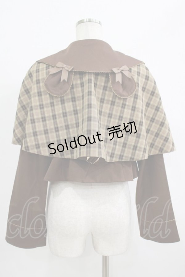 画像3: Amavel / くまの探偵さん ケープセットジャケット Free ブラウン H-25-09-26-035-CA-JA-NS-ZH (3)