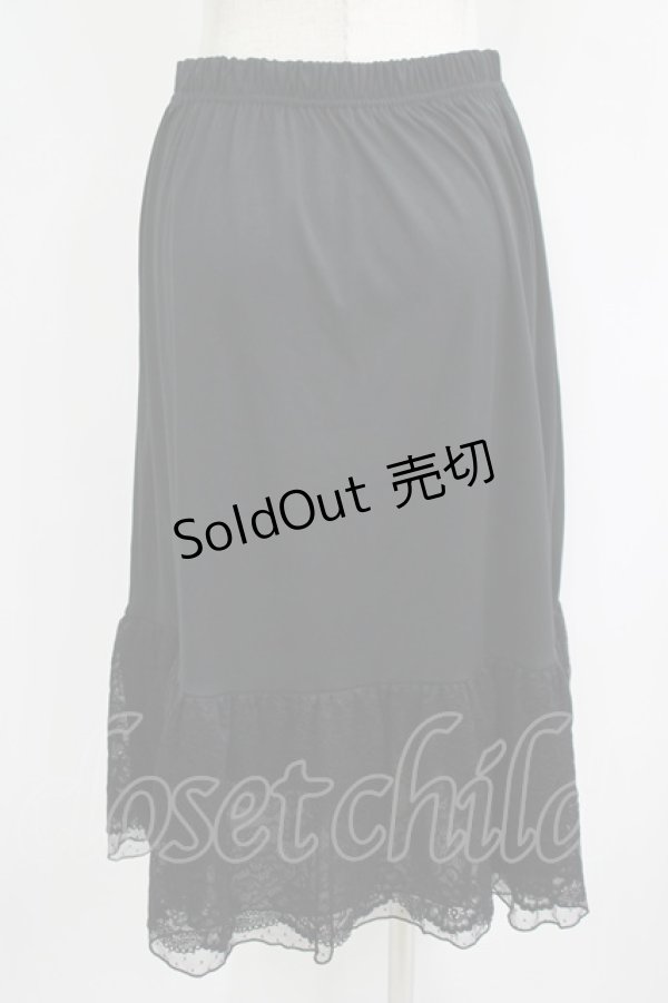 画像3: axes femme / フラワーレースミディペチスカート Free ブラック H-25-09-26-040-AX-SK-NS-ZH (3)