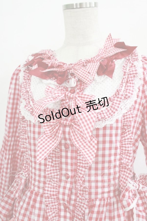 画像4: BABY,THE STARS SHINE BRIGHT / Sweet Gingham Dollロングワンピース Free エンジ H-25-09-26-005-BA-OP-NS-ZH (4)