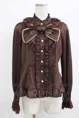 画像: Dear Celine / Valentine's Chocolateブラウス L ブラウン H-25-09-26-045-LO-BL-NS-ZH