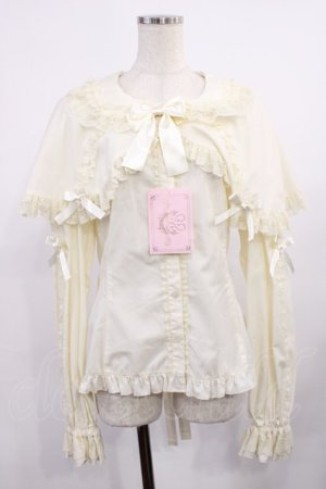 画像: metamorphose / 【プラスサイズ】ケープ付き丸襟ブラウス プラスサイズ アイボリー H-25-09-26-1030-ME-BL-NS-ZH