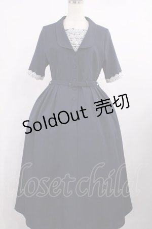 画像: an another angelus / レースレイヤードクレリックワンピース Free NAVY H-25-09-26-1004-CA-OP-NS-ZH