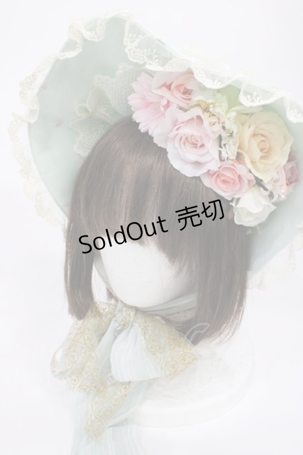 画像1: BABY,THE STARS SHINE BRIGHT / Scarlet ~Primavera Waltz Bonnet Hat~  ミント H-25-09-26-1039-BA-AC-KB-ZH (1)