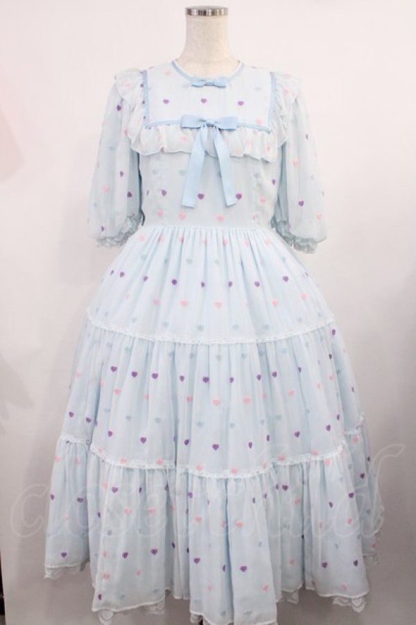 画像1: Angelic Pretty / Candy Petit Heartワンピース Free サックス H-25-09-26-1006-AP-OP-NS-ZH (1)