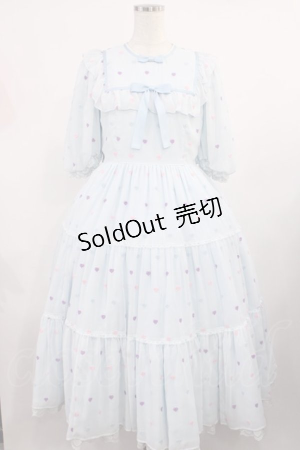 画像1: Angelic Pretty / Candy Petit Heartワンピース Free サックス H-25-09-26-1006-AP-OP-NS-ZH (1)