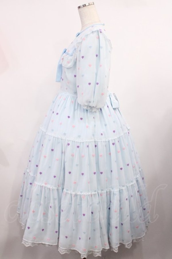 画像2: Angelic Pretty / Candy Petit Heartワンピース Free サックス H-25-09-26-1006-AP-OP-NS-ZH (2)