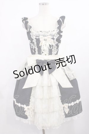 画像: BABY,THE STARS SHINE BRIGHT / グラスグリーンのPastoral お花摘みの少女ジャンパースカート Free ブラック H-25-09-26-1012-BA-OP-NS-ZH