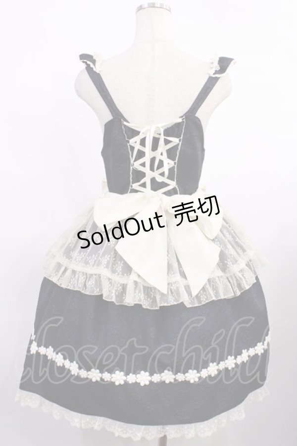 画像3: BABY,THE STARS SHINE BRIGHT / グラスグリーンのPastoral お花摘みの少女ジャンパースカート Free ブラック H-25-09-26-1012-BA-OP-NS-ZH (3)