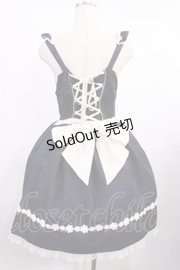 画像5: BABY,THE STARS SHINE BRIGHT / グラスグリーンのPastoral お花摘みの少女ジャンパースカート Free ブラック H-25-09-26-1012-BA-OP-NS-ZH (5)