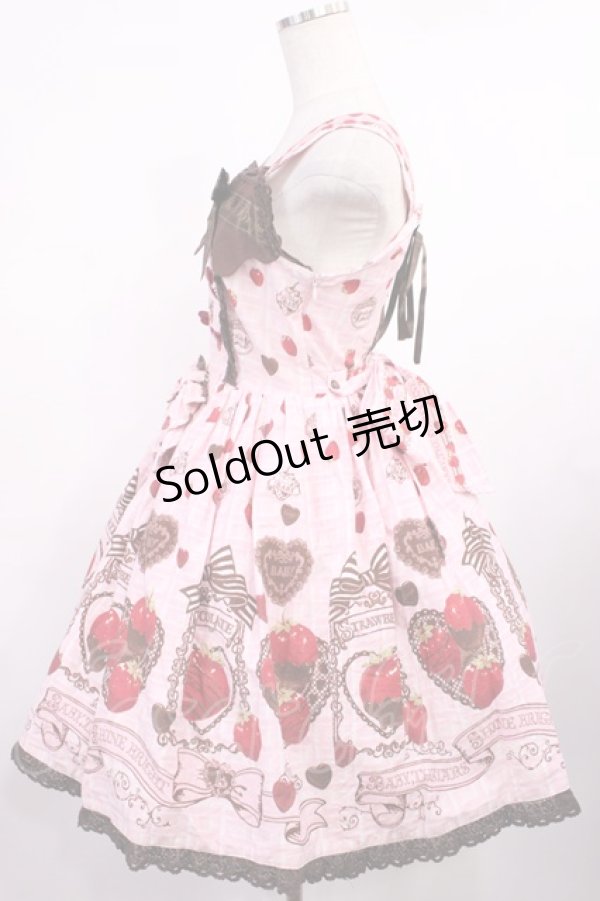 画像2: BABY,THE STARS SHINE BRIGHT / Strawberry Loves Chocolate柄ジャンパースカートII Free ピンク H-25-09-26-1014-BA-OP-NS-ZH (2)