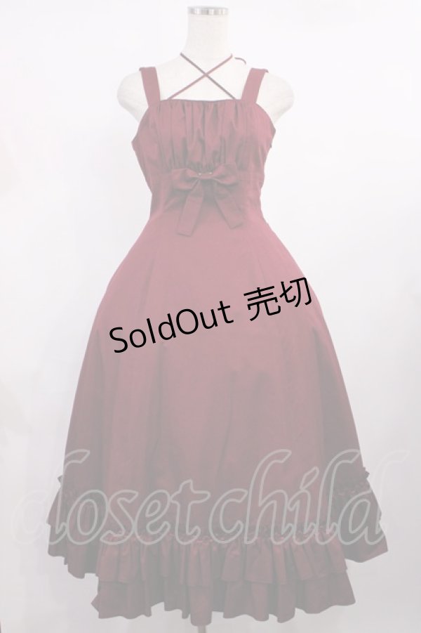 画像1: Victorian maiden / ノーブルサテンマリーローズドレス free ワイン H-25-09-26-1002-CL-OP-NS-ZH (1)