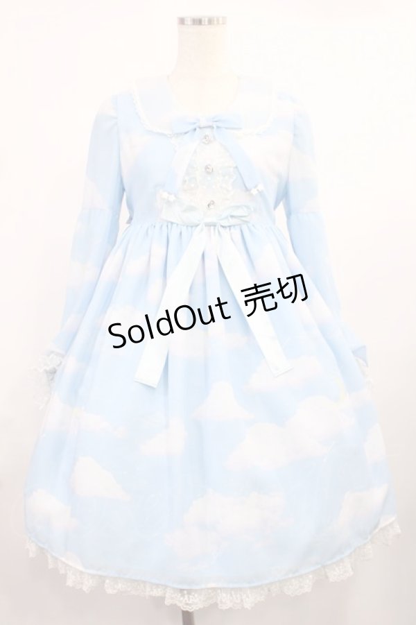 画像1: Angelic Pretty / Misty Skyワンピース Free サックス H-25-09-26-1015-AP-OP-NS-ZH (1)