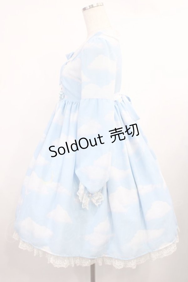 画像2: Angelic Pretty / Misty Skyワンピース Free サックス H-25-09-26-1015-AP-OP-NS-ZH (2)