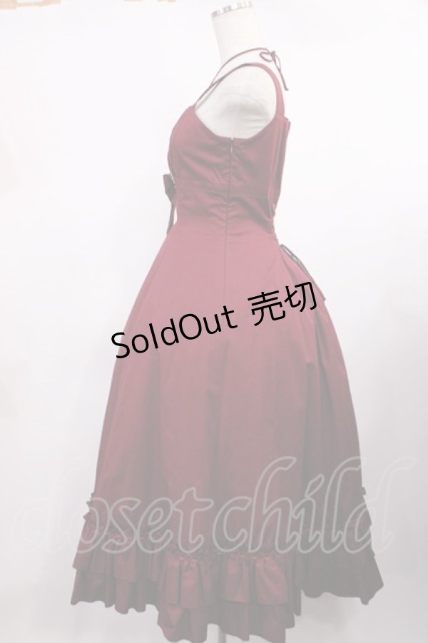 画像2: Victorian maiden / ノーブルサテンマリーローズドレス free ワイン H-25-09-26-1002-CL-OP-NS-ZH (2)