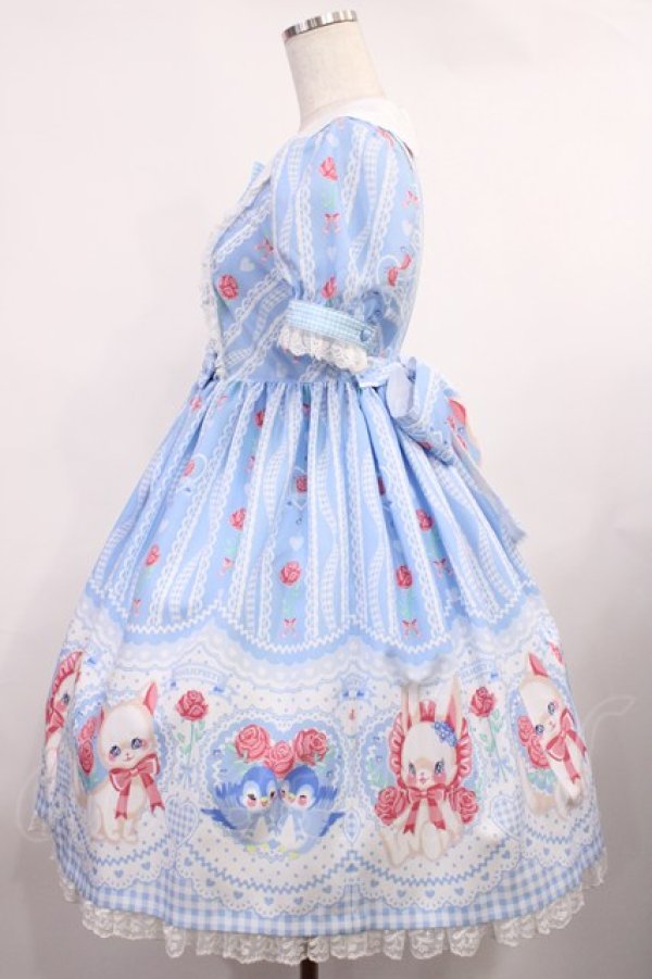 画像2: Angelic Pretty / Be My Valentineワンピース Free サックス H-25-09-26-1017-AP-OP-NS-ZH (2)