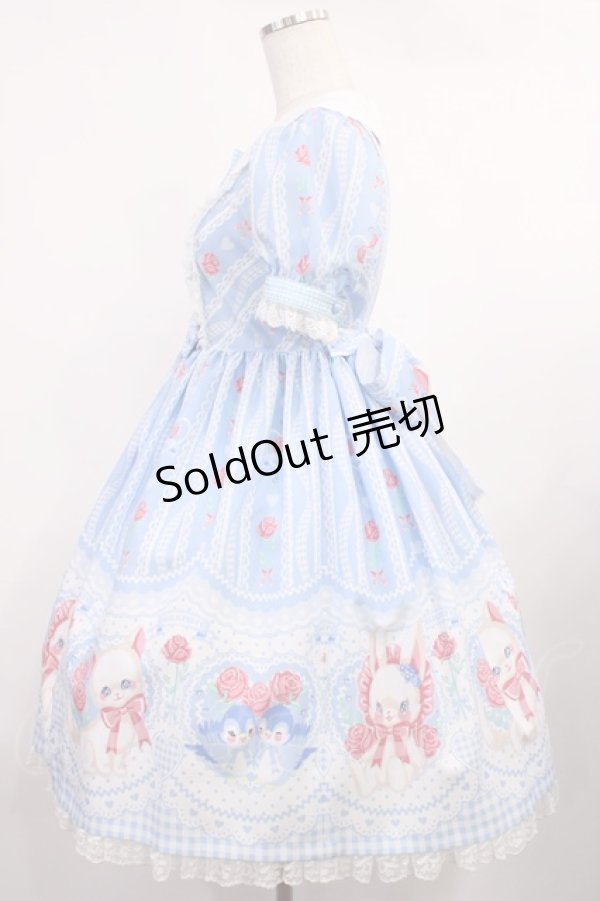 画像2: Angelic Pretty / Be My Valentineワンピース Free サックス H-25-09-26-1017-AP-OP-NS-ZH (2)