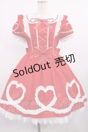画像: Angelic Pretty / ハートフルワンピース Free レッド H-25-09-26-1018-AP-OP-NS-ZH
