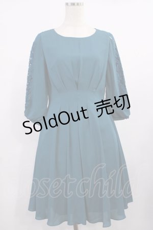 画像: axes femme / タックデザインドレス M ブルーグリーン H-25-09-26-1021-AX-OP-NS-ZH