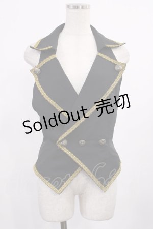 画像: ALICE and the PIRATES / トリノットベスト Mens ブラック/ゴールド H-25-09-26-1023-PA-TO-NS-ZH