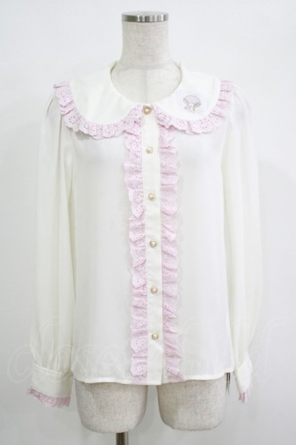 画像1: Ank Rouge / マイスウィートピアノコラボブラウス M オフ H-25-09-26-050-CA-BL-NS-ZH (1)