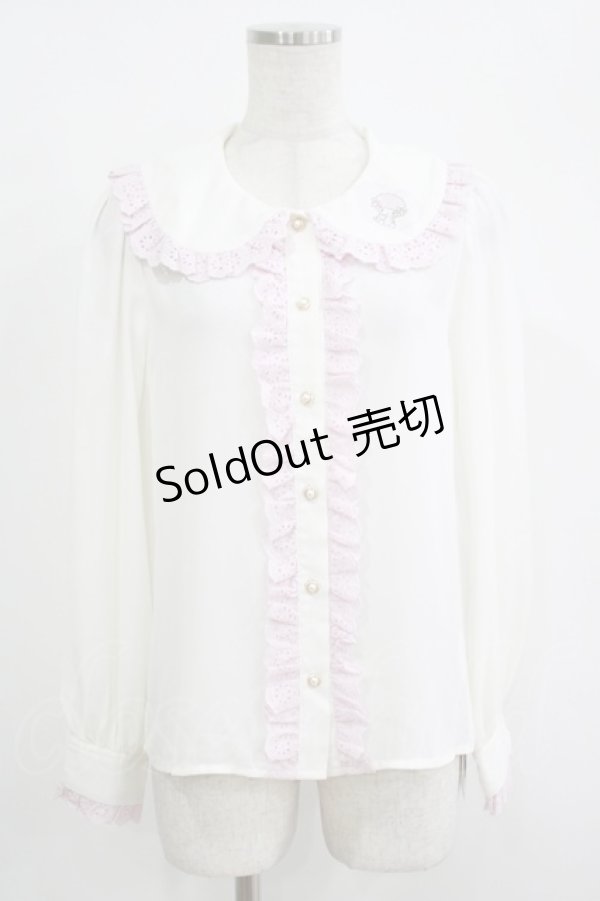 画像1: Ank Rouge / マイスウィートピアノコラボブラウス M オフ H-25-09-26-050-CA-BL-NS-ZH (1)