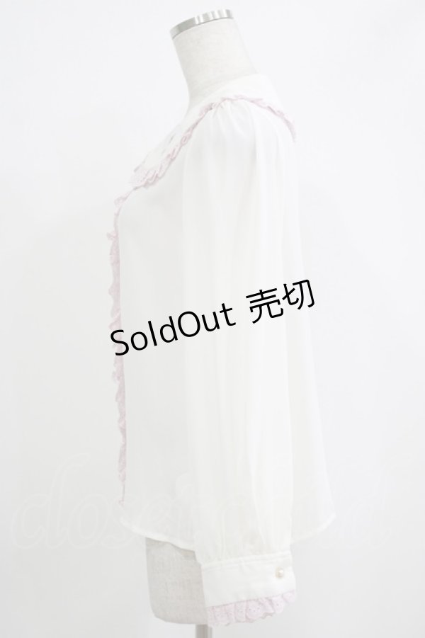 画像2: Ank Rouge / マイスウィートピアノコラボブラウス M オフ H-25-09-26-050-CA-BL-NS-ZH (2)