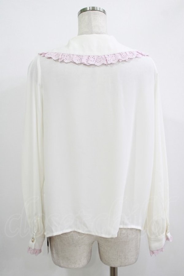 画像3: Ank Rouge / マイスウィートピアノコラボブラウス M オフ H-25-09-26-050-CA-BL-NS-ZH (3)