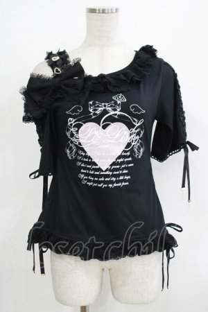 画像: LIZ LISA / ワンショルダープリントTシャツ Free ブラック H-25-09-26-059-LO-TO-NS-ZH