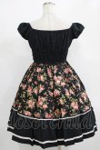 画像3: CHOCOCHIP COOKIE / 薔薇チュールローズプリントワンピース Free ブラック H-25-09-26-007-LO-OP-NS-ZH (3)