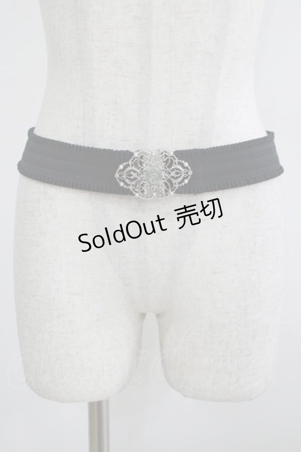 画像1: axes femme / スノービジューゴムベルト Free ブラック H-25-09-26-069-AX-ZA-NS-ZH (1)