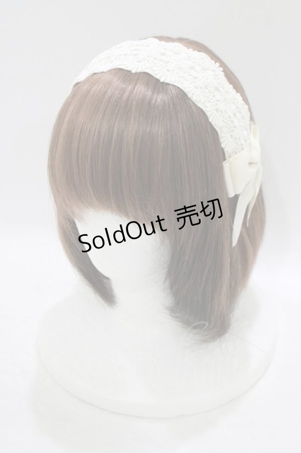 画像1: m petit by misako / TT*AMレースカチューシャ  オフ H-25-09-26-071-LO-AC-NS-ZH (1)