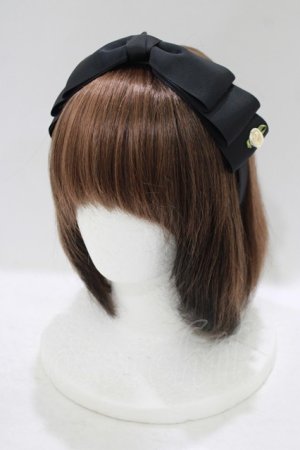 画像: m petit by misako / NINA'sコラボ AM*NIリボンカチューシャ  ブラック H-25-09-26-072-LO-AC-NS-ZH