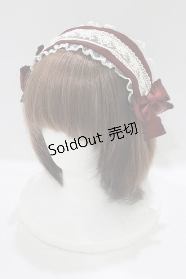 画像1: Pina sweetcollection / ローズラインカチューシャ  ワイン H-25-09-26-074-LO-AC-NS-ZH (1)