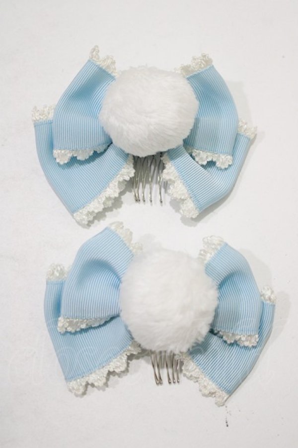 画像2: Angelic Pretty / うさぎのしっぽコーム  サックス H-25-09-26-079-AP-AC-NS-ZH (2)