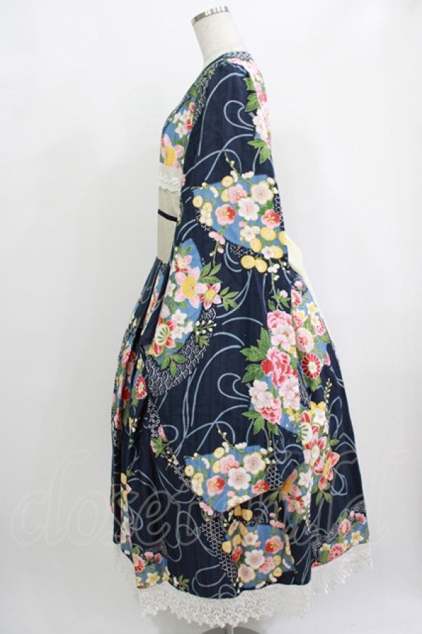 marcHenTica / 大和撫子ワンピース ネイビー H-25-09-26-010-LO-OP-NS