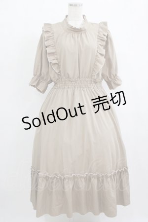 画像: m petit by misako / NINA'SコラボAMハイショクメローワンピース LL ベージュ H-25-09-26-012-LO-OP-NS-ZH