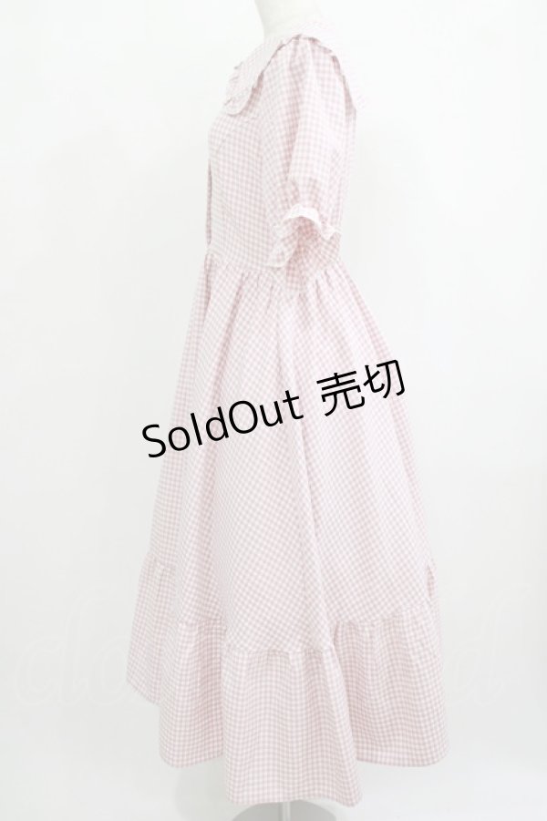 画像2: m petit by misako / AM*ギンガムCHKワンピース L ピンク H-25-09-26-014-LO-OP-NS-ZH (2)