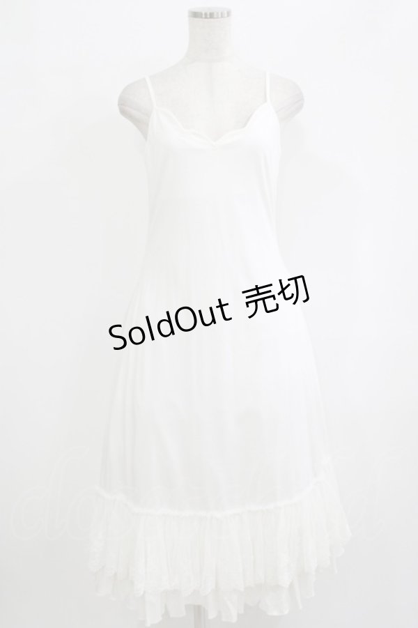 画像1: Hoshibako Works / エアリーフローラインナーワンピース ロング/L ホワイト H-25-09-26-019-LO-OP-NS-ZH (1)