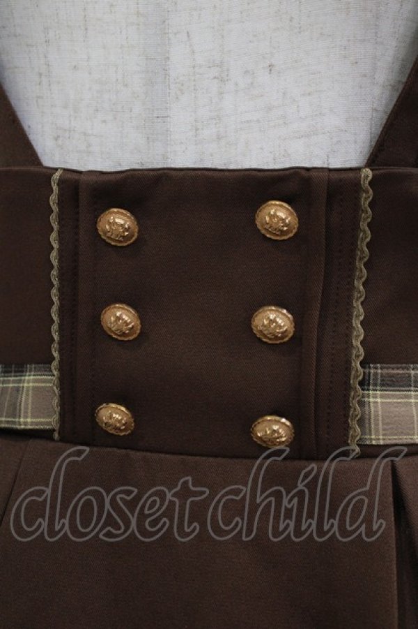 画像5: Amavel / くまの探偵さんバックルサススカート Free ブラウン H-25-09-26-020-CA-SK-NS-ZH (5)