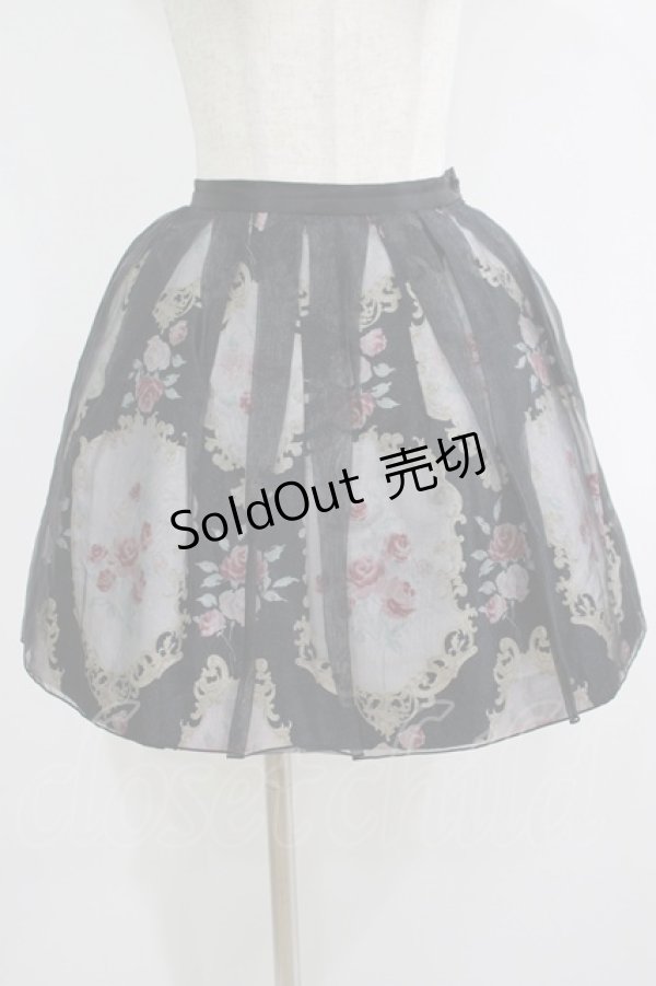 画像1: JESUS DIAMANTE / ロマンティックプリンセススカート 38 オーナメントブラック H-25-09-26-023-JE-SK-NS-ZH (1)