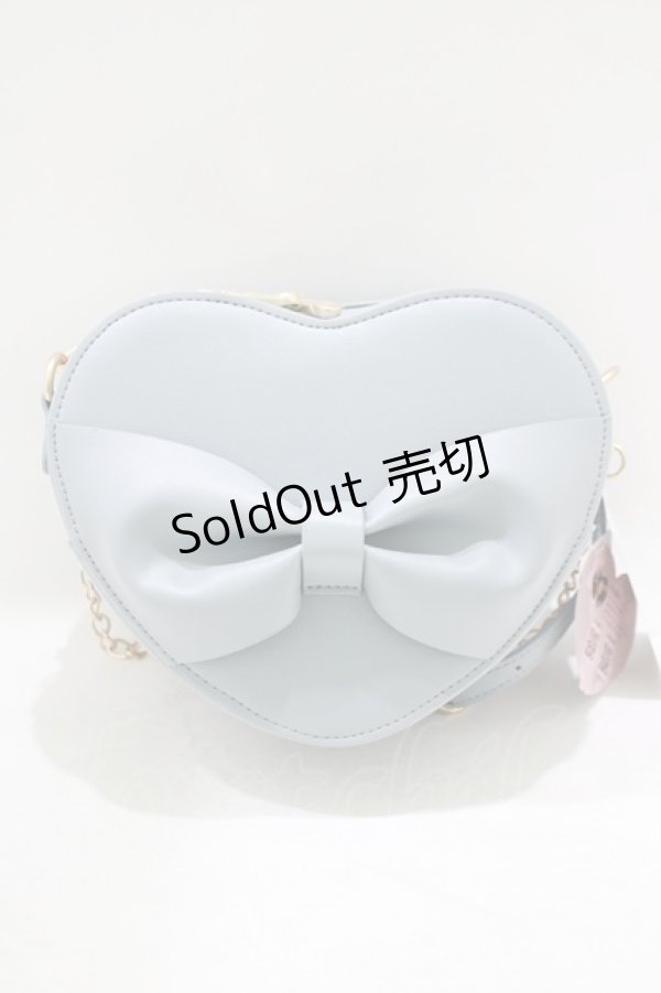 画像2: m petit by misako / AMハートリボンSLD  サックス H-25-09-27-004-LO-BG-NS-ZH (2)