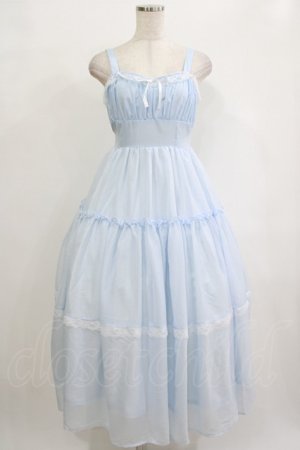 画像: Lovely Tency / 眞白ありすコラボ/ティアードジャンパースカート S サックス H-25-09-27-044-GO-OP-NS-ZH